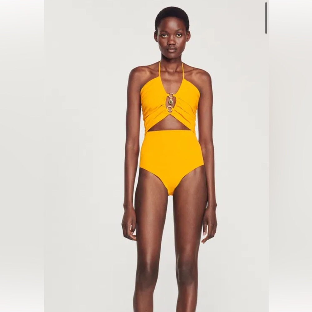 Sandro Knit Bodysuit With Ring